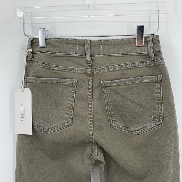 Fidelity Jimi Memphis skinny jeans distressing mid-rise denim sage green new 25 - Picture 3 of 6